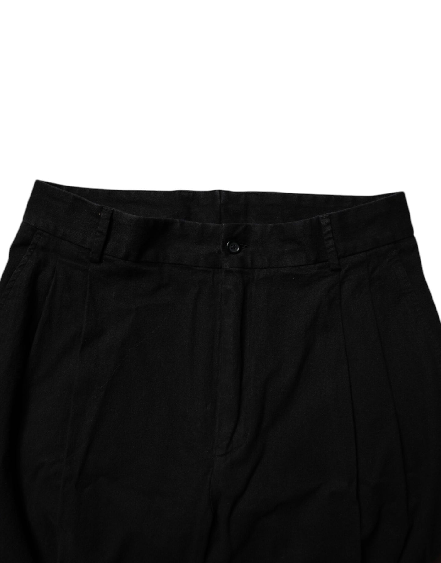 Black Cotton Stretch Skinny Pants-Dolce & Gabbana-LabelTerrace.com