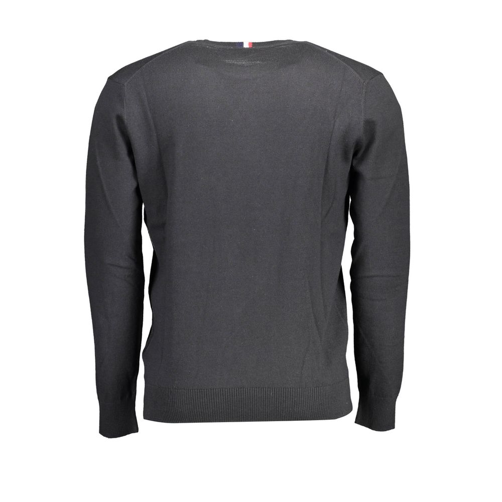 Black Cotton Sweater-U.S. POLO ASSN.-LabelTerrace.com