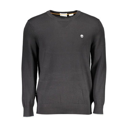 Black Cotton Sweater-Timberland-LabelTerrace.com