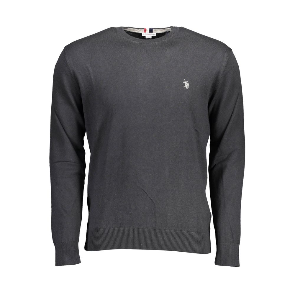 Black Cotton Sweater-U.S. POLO ASSN.-LabelTerrace.com