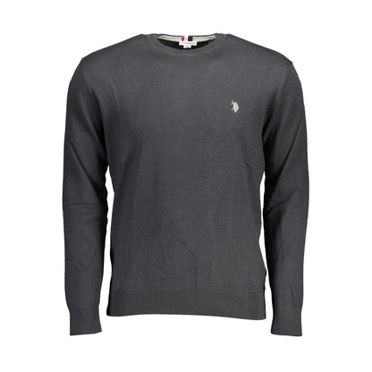 Black Cotton Sweater-U.S. POLO ASSN.-LabelTerrace.com