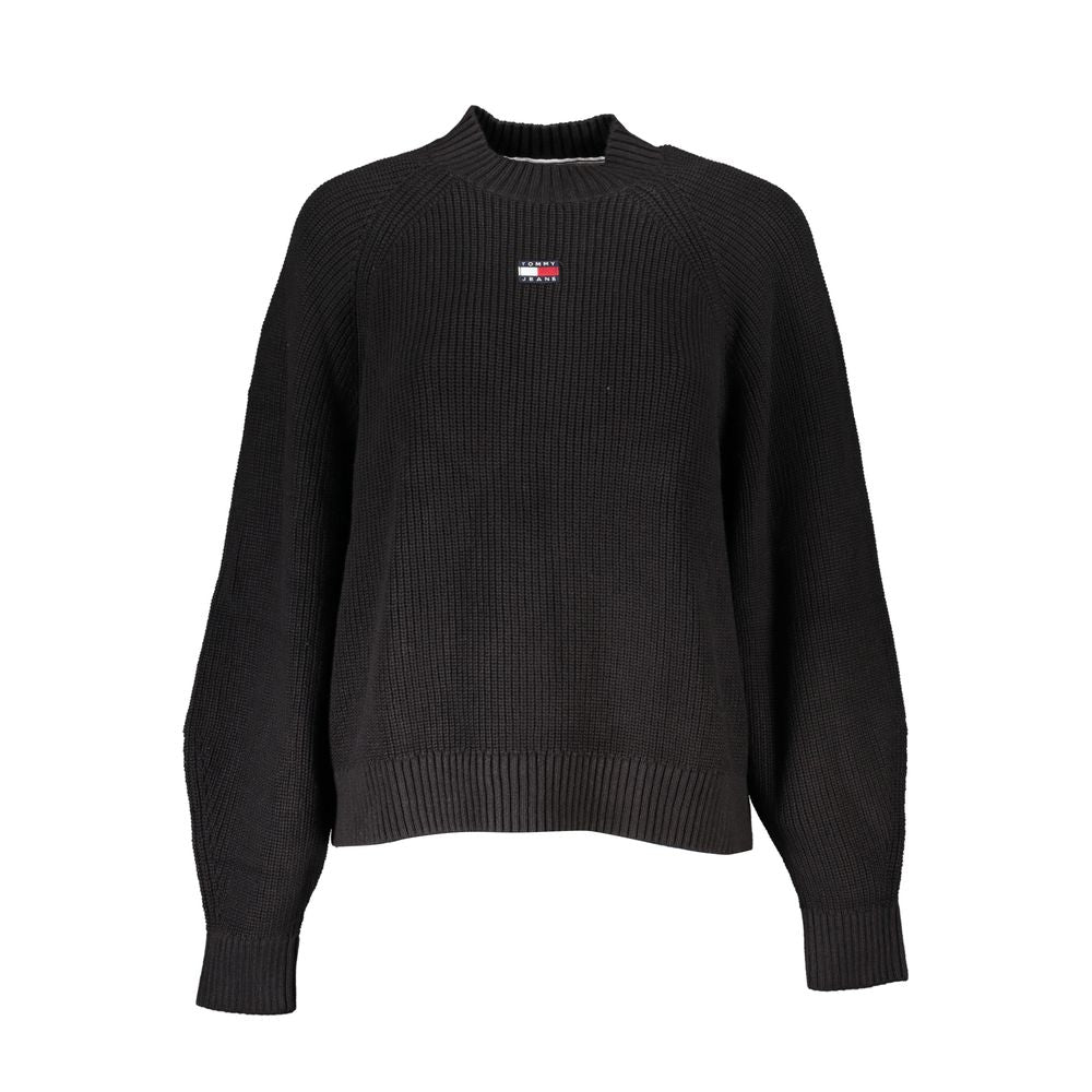 Black Cotton Sweater-Tommy Hilfiger-LabelTerrace.com