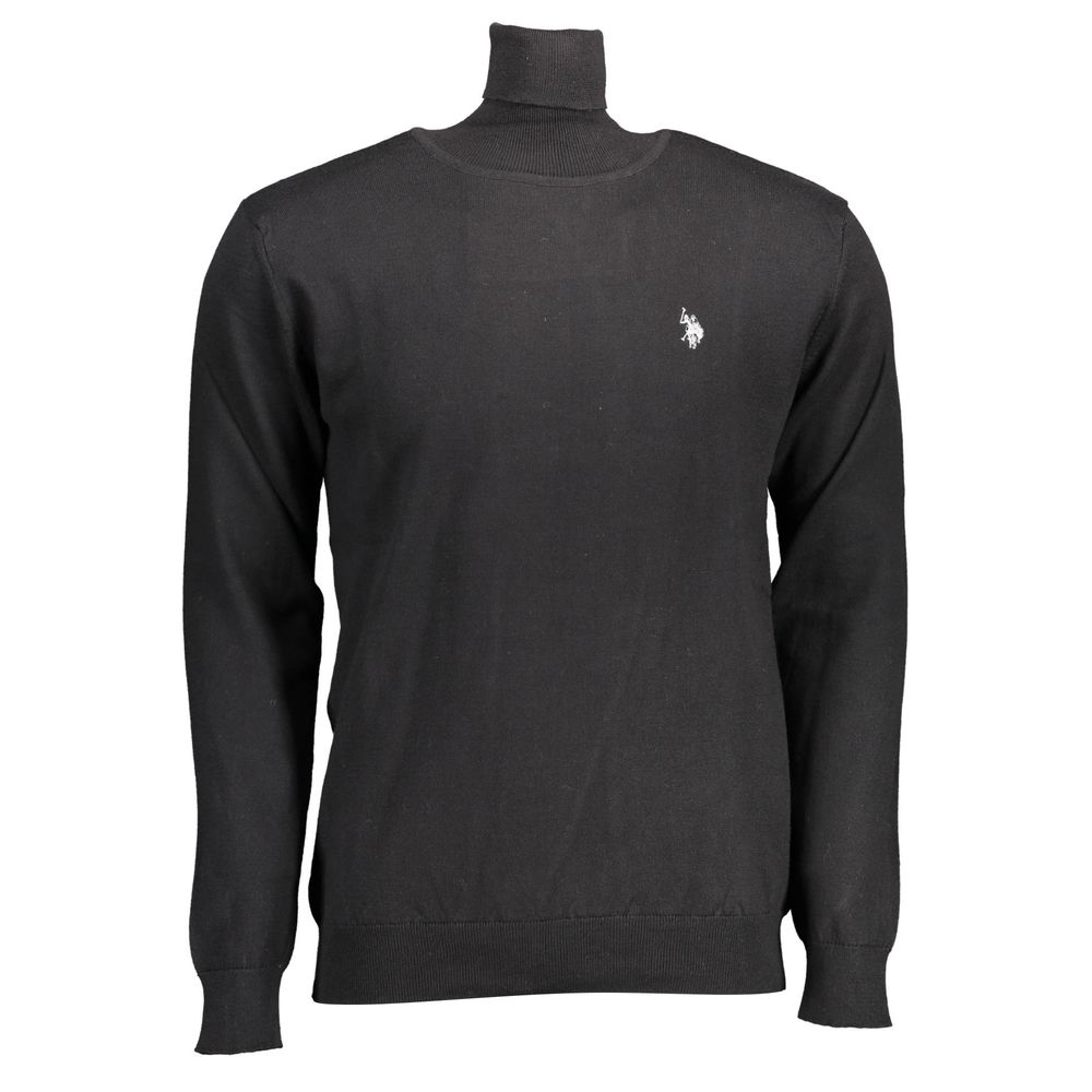 Black Cotton Sweater-U.S. POLO ASSN.-LabelTerrace.com