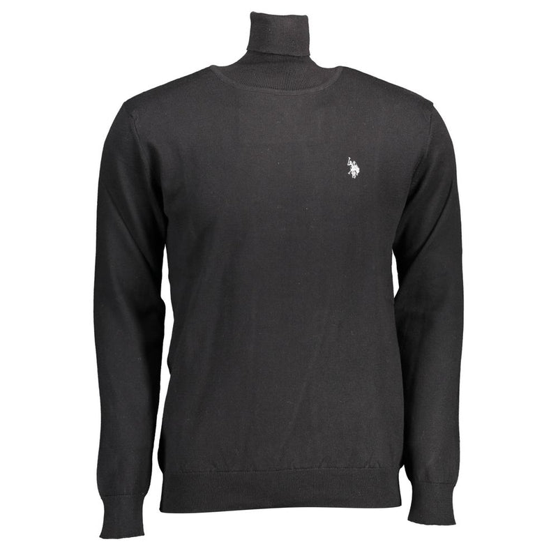 Black Cotton Sweater-U.S. POLO ASSN.-LabelTerrace.com