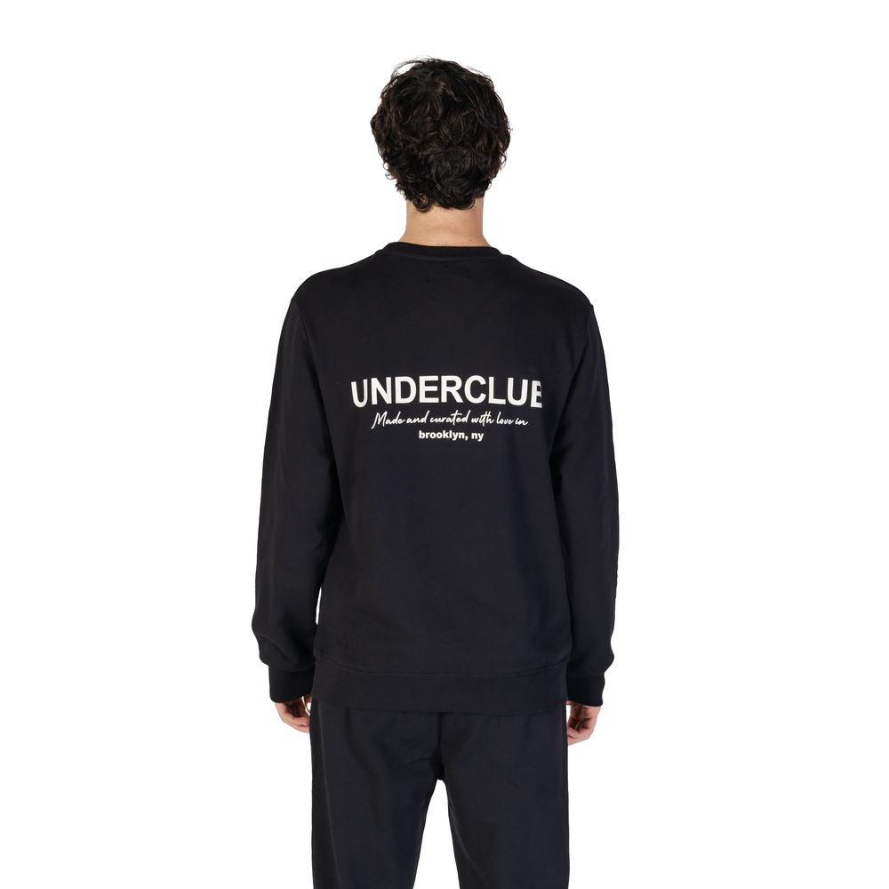 Black Cotton Sweatshirt-Underclub-LabelTerrace.com