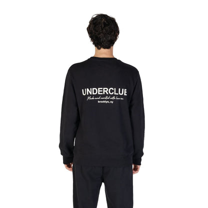 Black Cotton Sweatshirt-Underclub-LabelTerrace.com