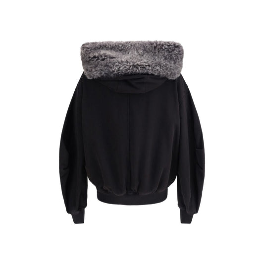 Black Cotton Sweatshirt