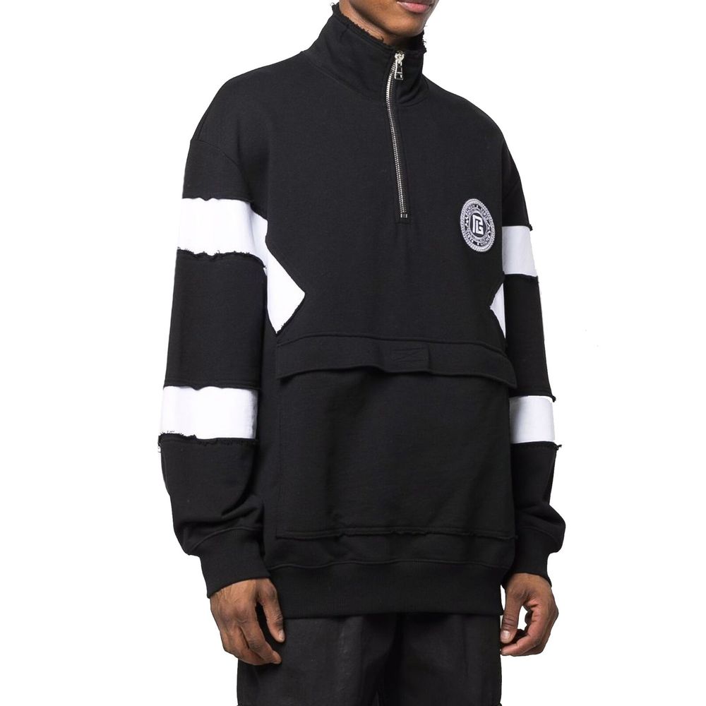 Circle Logo Cotton Sweatshirt-Balmain-LabelTerrace.com