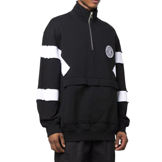 Circle Logo Cotton Sweatshirt-Balmain-LabelTerrace.com