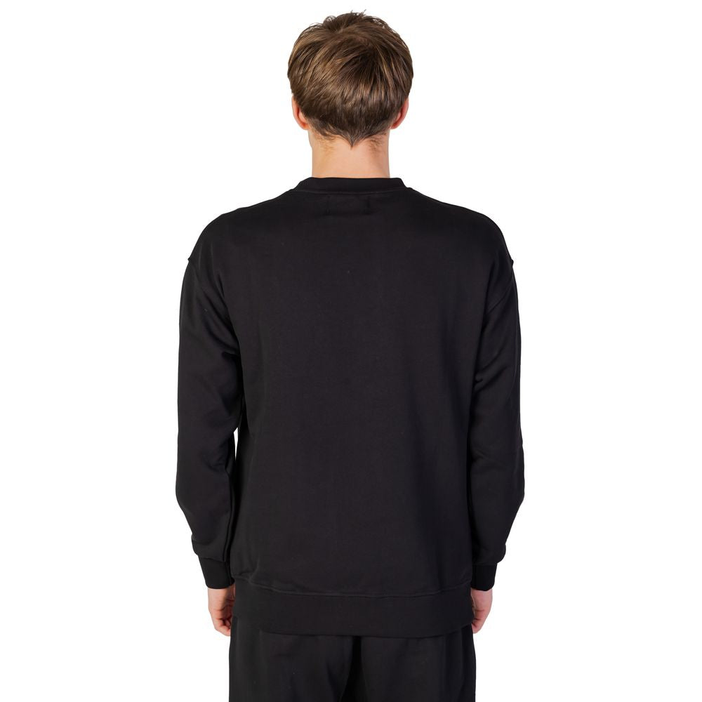 Black Cotton Sweatshirt-Underclub-LabelTerrace.com