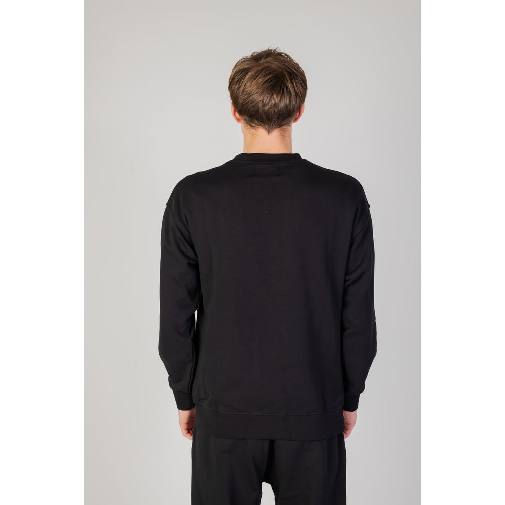 Black Cotton Sweatshirt-Underclub-LabelTerrace.com