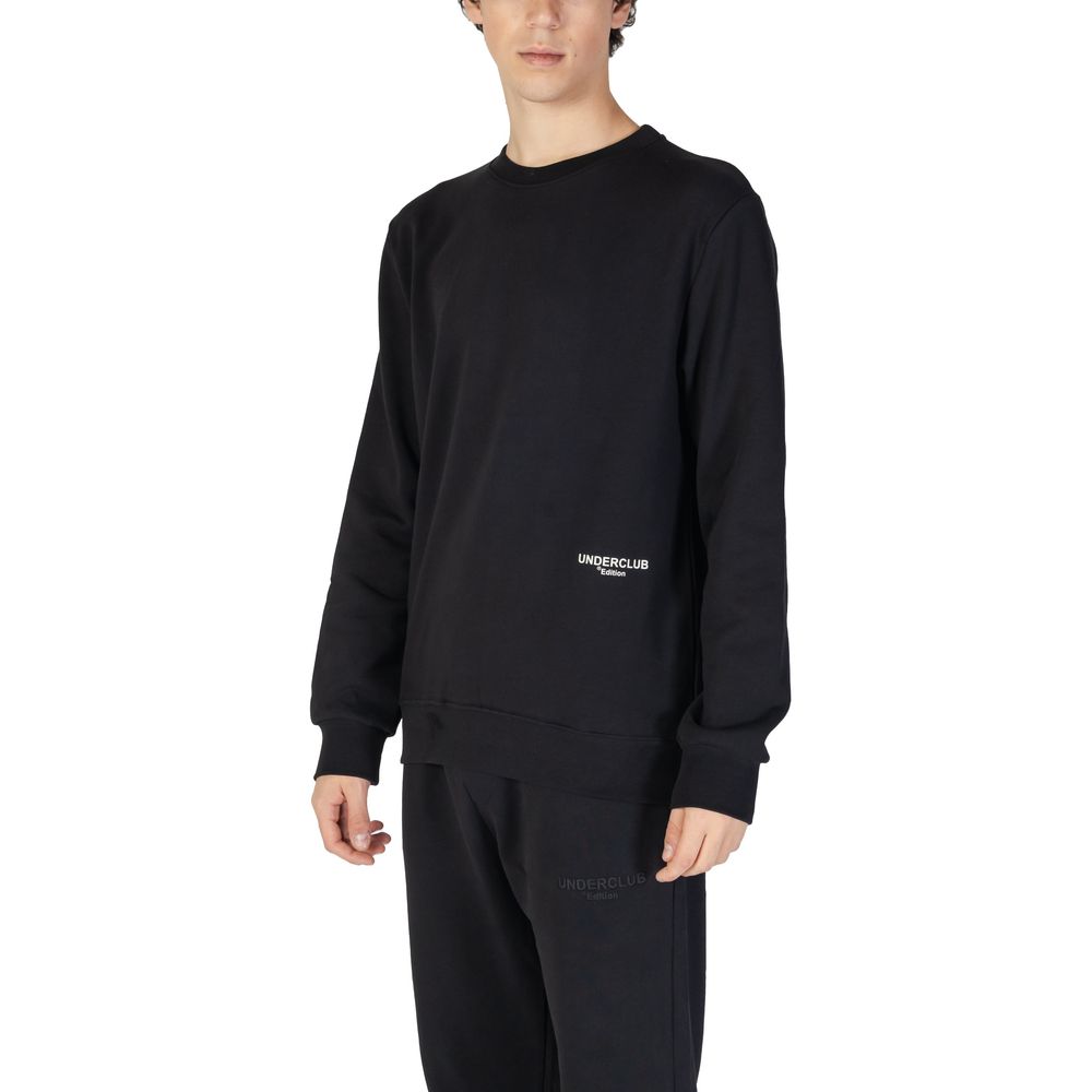 Black Cotton Sweatshirt-Underclub-LabelTerrace.com