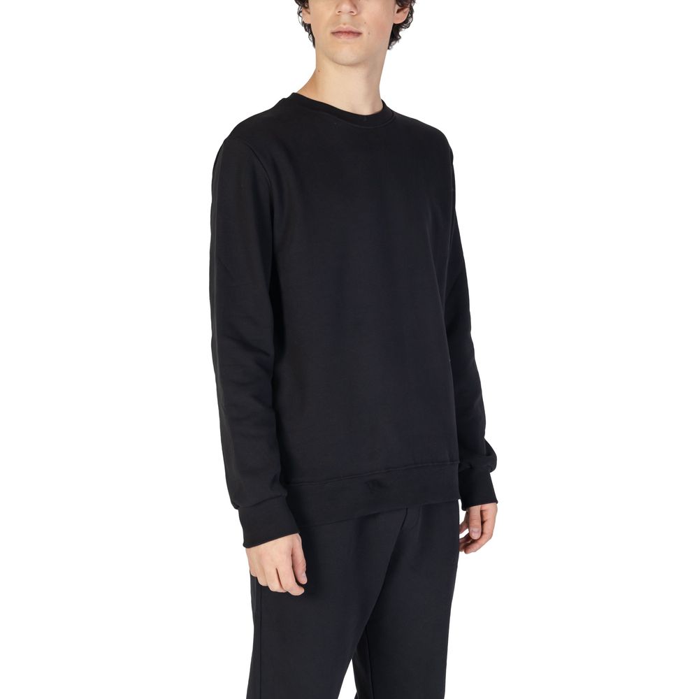 Black Cotton Sweatshirt-Underclub-LabelTerrace.com