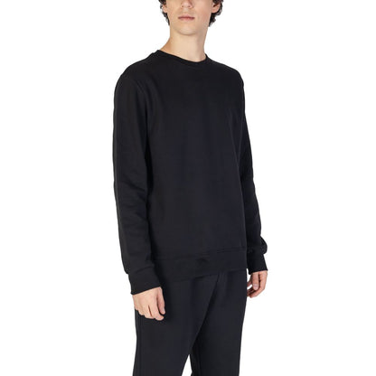 Black Cotton Sweatshirt-Underclub-LabelTerrace.com
