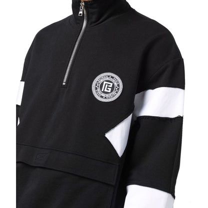 Circle Logo Cotton Sweatshirt-Balmain-LabelTerrace.com