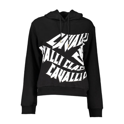 Black Cotton Sweatshirt-Cavalli Class-LabelTerrace.com
