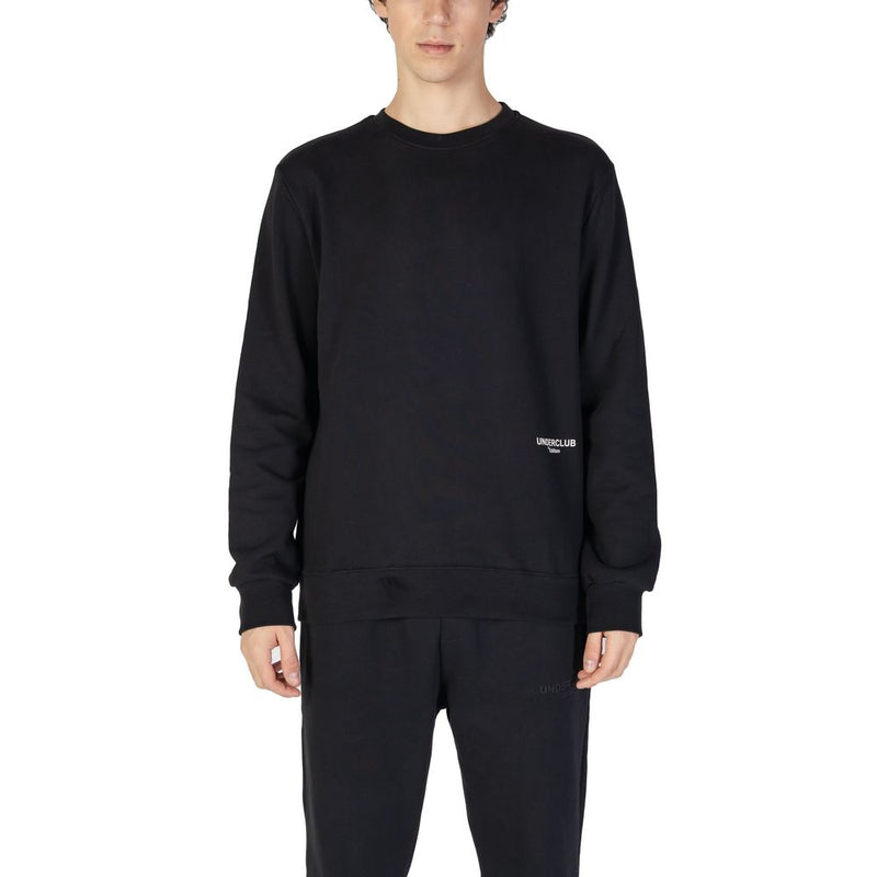 Black Cotton Sweatshirt-Underclub-LabelTerrace.com