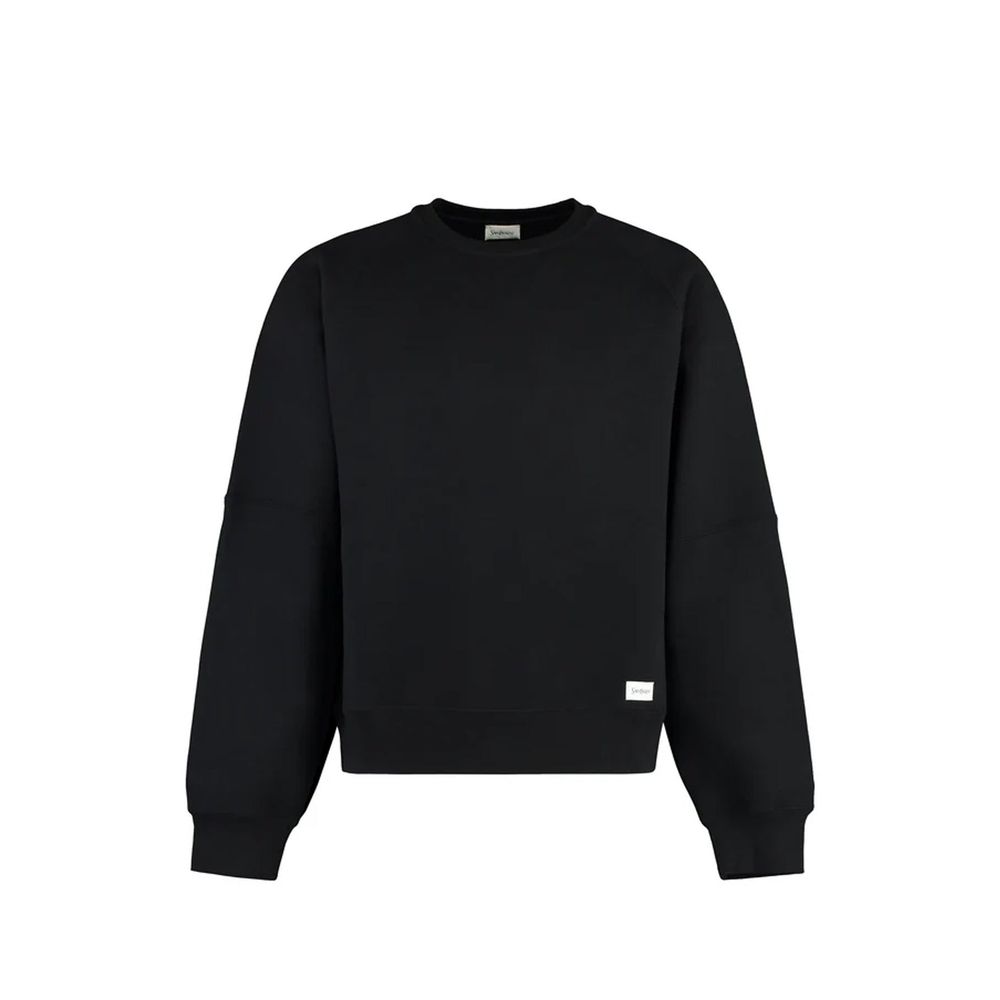 Cotton Logo Sweatshirt-Saint Laurent-LabelTerrace.com