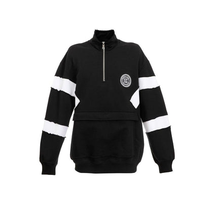 Circle Logo Cotton Sweatshirt-Balmain-LabelTerrace.com