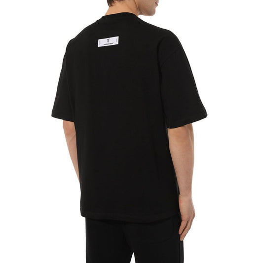 Black Cotton T-Shirt-Diego Venturino-LabelTerrace.com