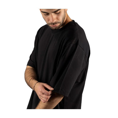 Black Cotton T-Shirt-Alpha Studio-LabelTerrace.com