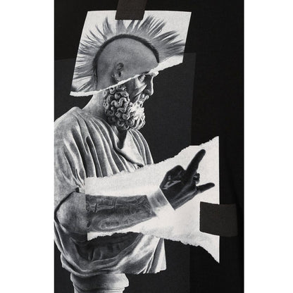 Black Cotton T-Shirt-Diego Venturino-LabelTerrace.com