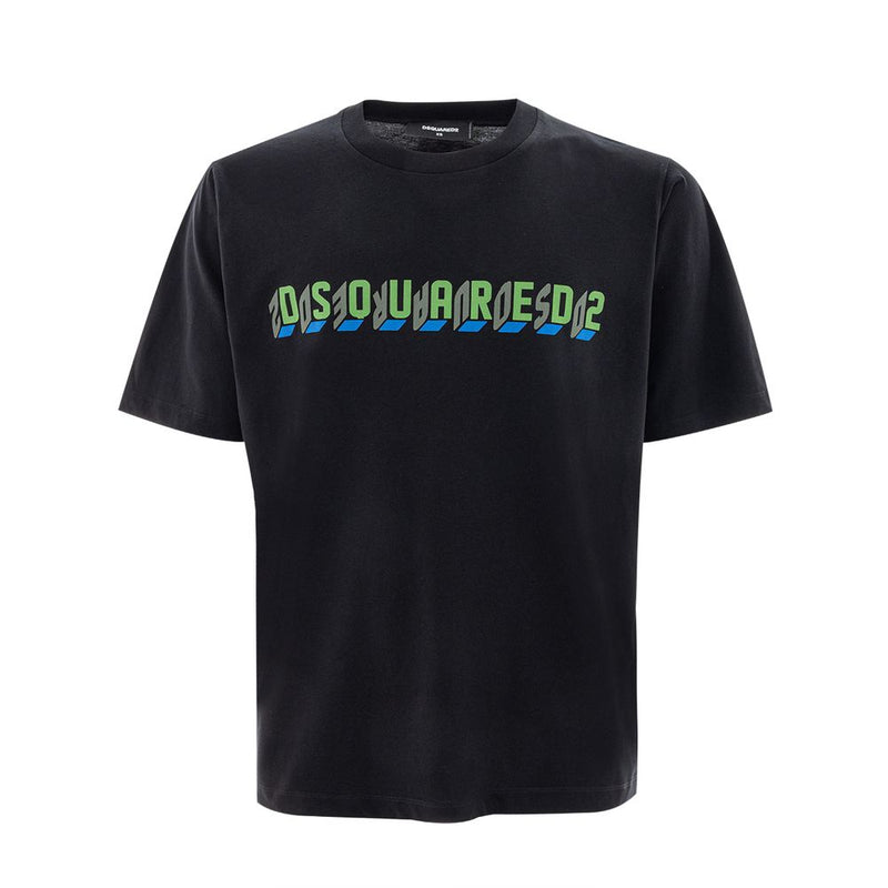 Black Cotton T-Shirt-Dsquared²-LabelTerrace.com