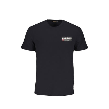 Black Cotton T-Shirt-Napapijri-LabelTerrace.com