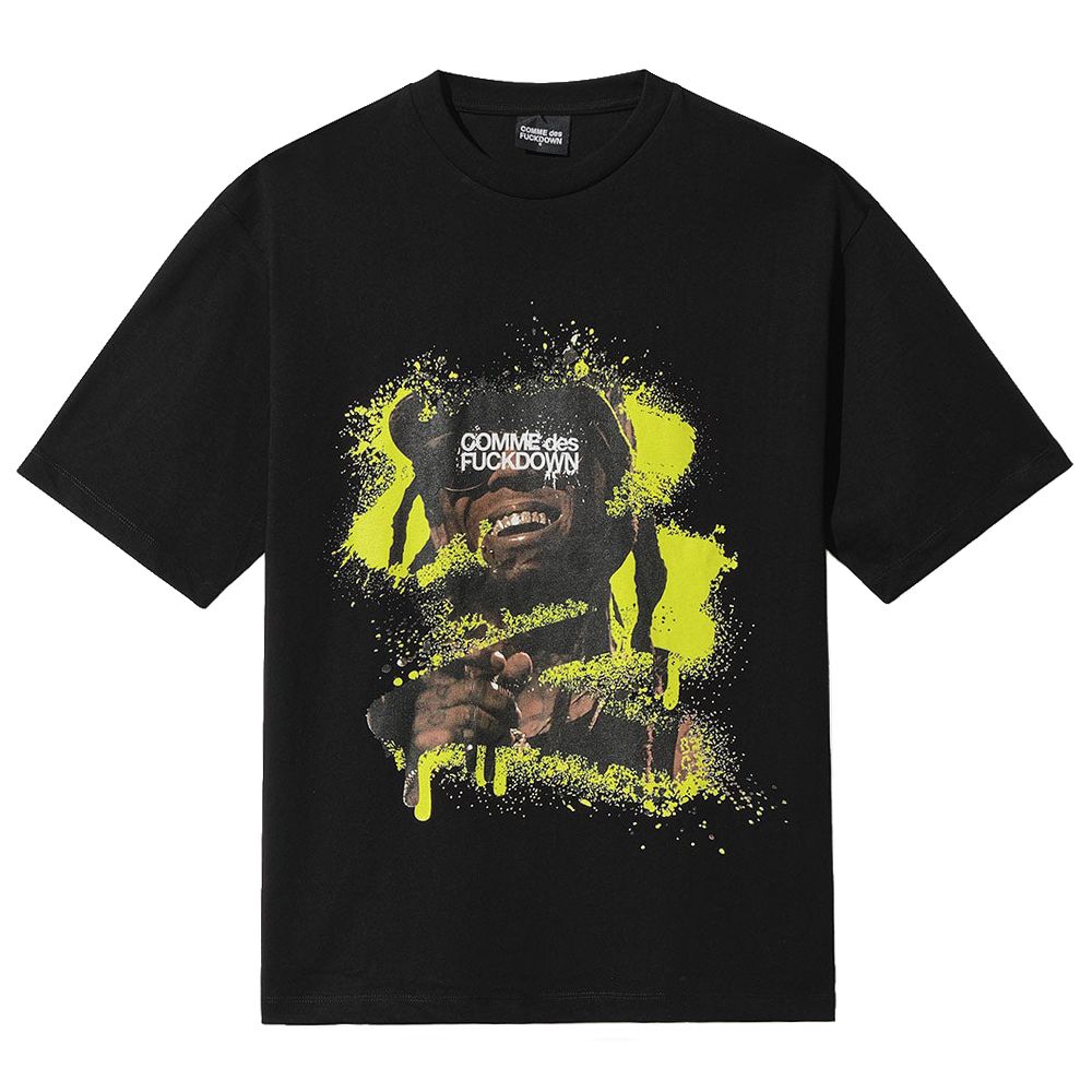 Black Cotton T-Shirt-Comme Des Fuckdown-LabelTerrace.com