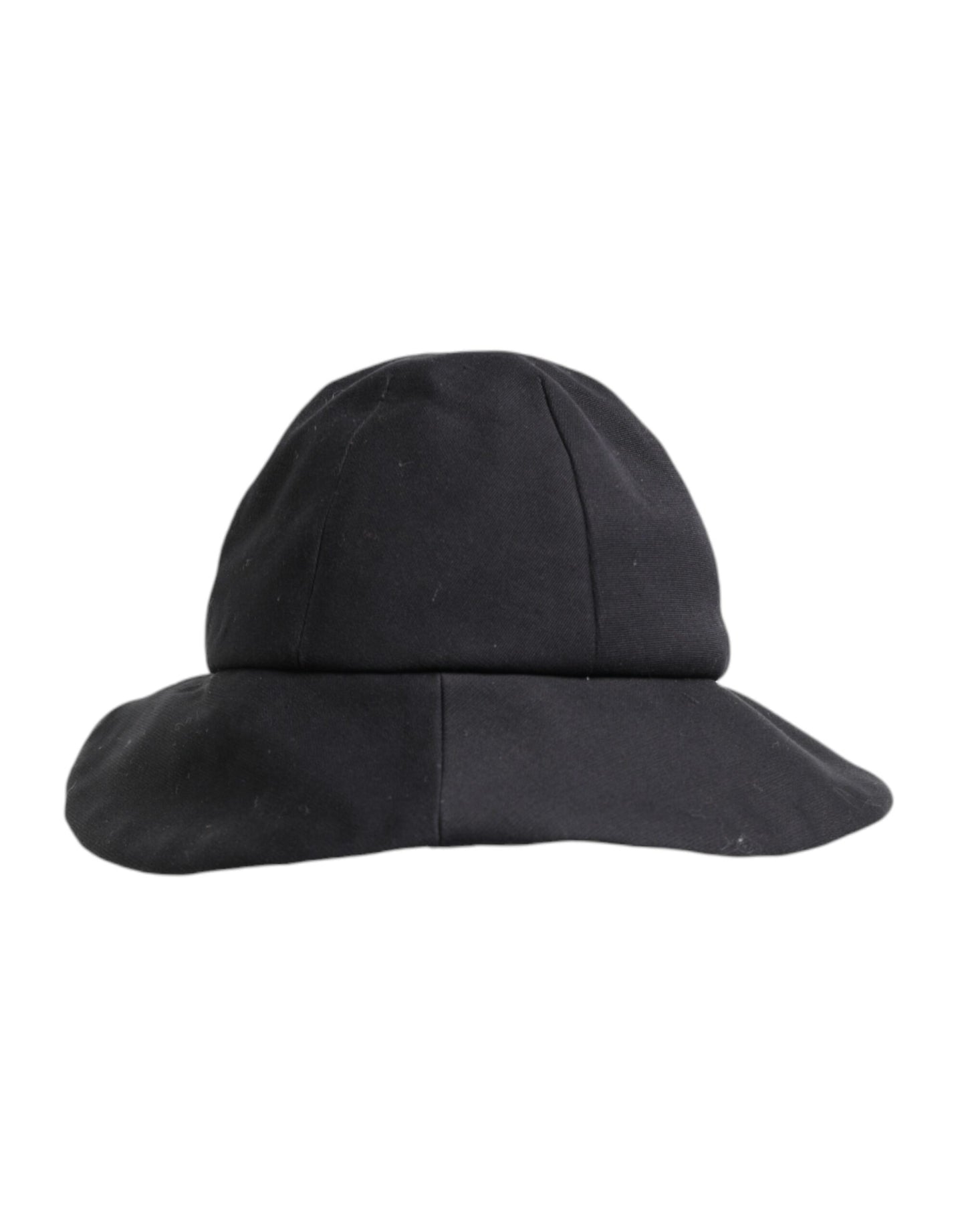 Black Cotton Wide Brim Bucket Hat-Dolce & Gabbana-LabelTerrace.com