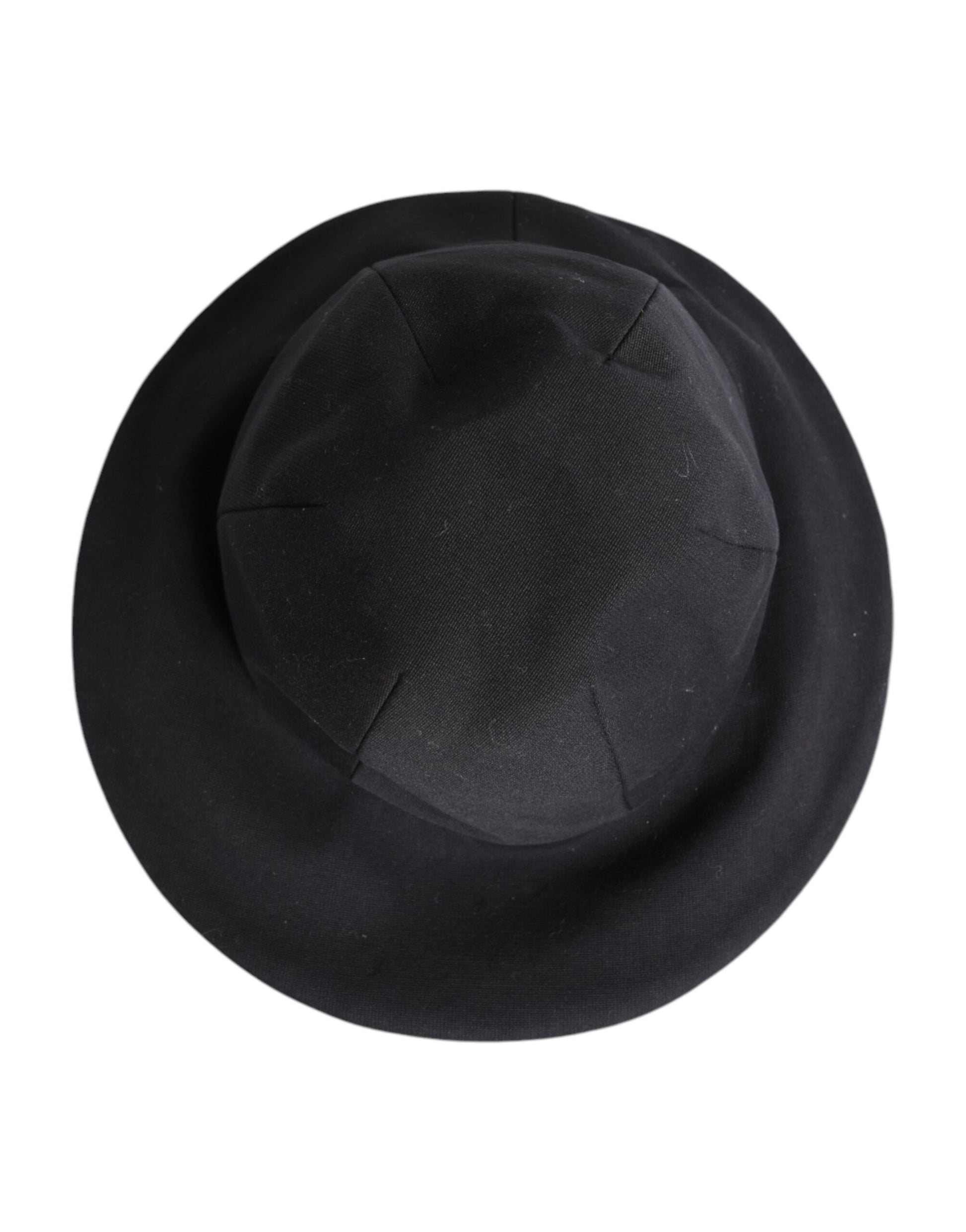 Black Cotton Wide Brim Bucket Hat-Dolce & Gabbana-LabelTerrace.com