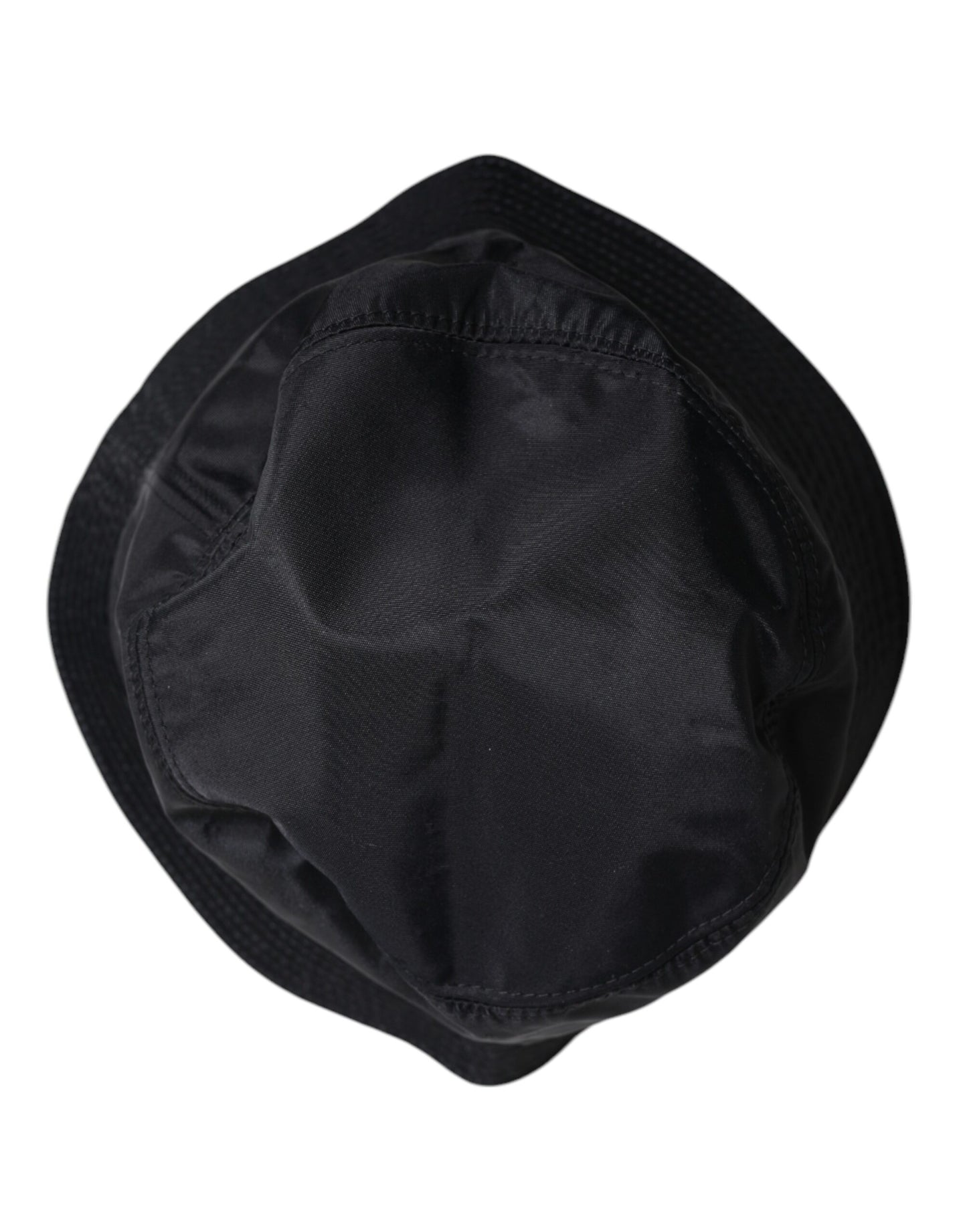 Black Cotton Wide Brim Bucket Hat-Dolce & Gabbana-LabelTerrace.com