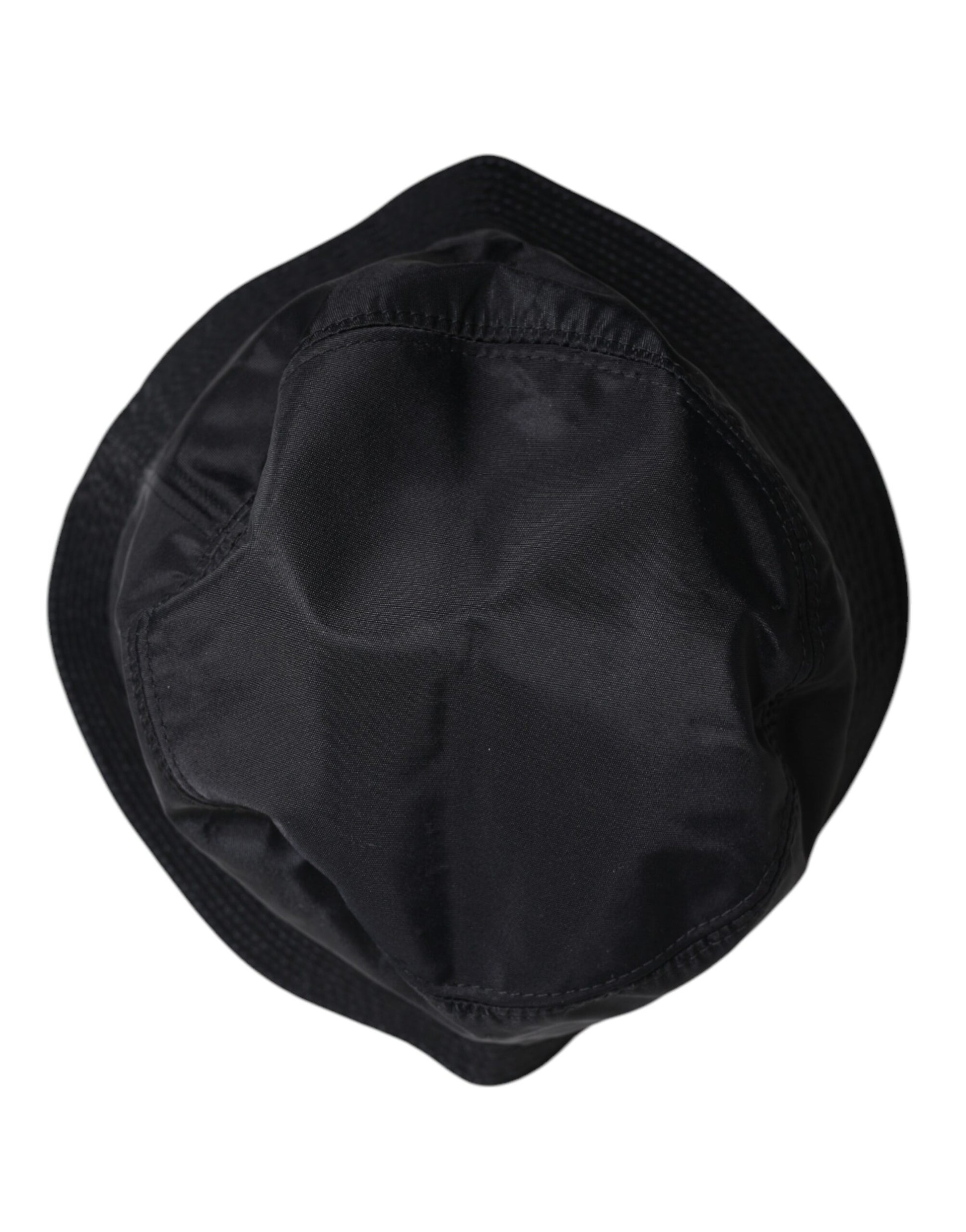 Black Cotton Wide Brim Bucket Hat-Dolce & Gabbana-LabelTerrace.com