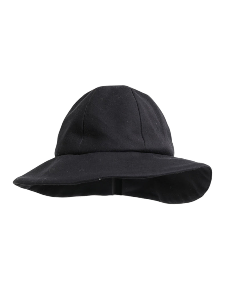 Black Cotton Wide Brim Bucket Hat-Dolce & Gabbana-LabelTerrace.com
