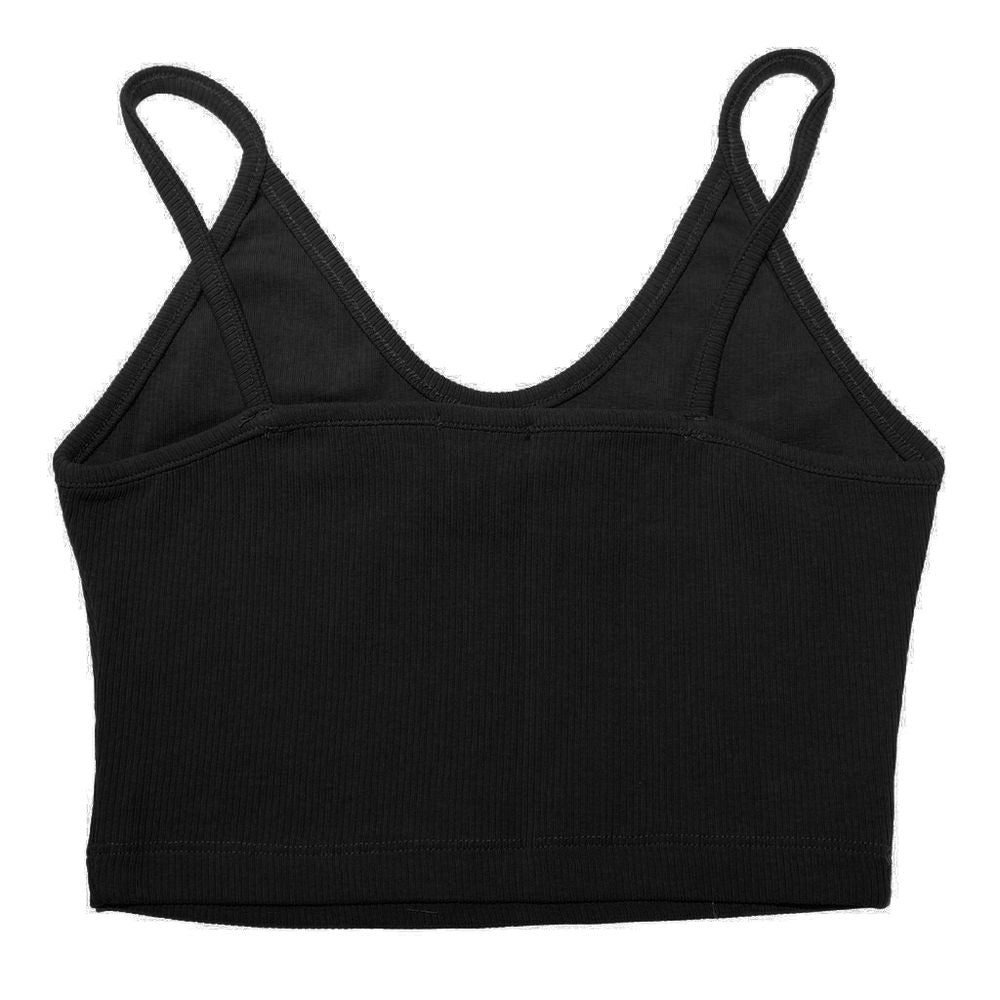 Black Cotton Women Crop Top-Comme Des Fuckdown-LabelTerrace.com