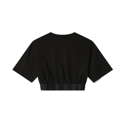 Black Cotton Women T-Shirt-Comme Des Fuckdown-LabelTerrace.com