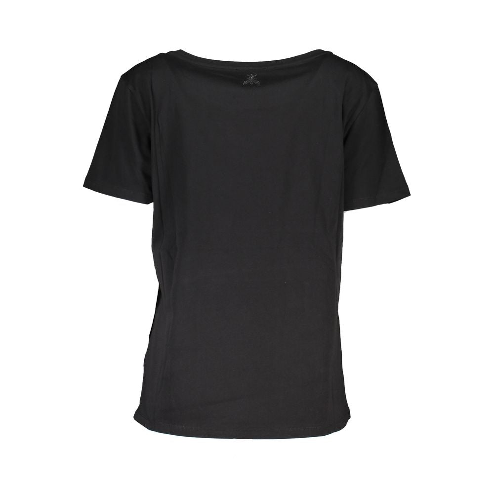 Black Cotton Women T-Shirt-Patrizia Pepe-LabelTerrace.com