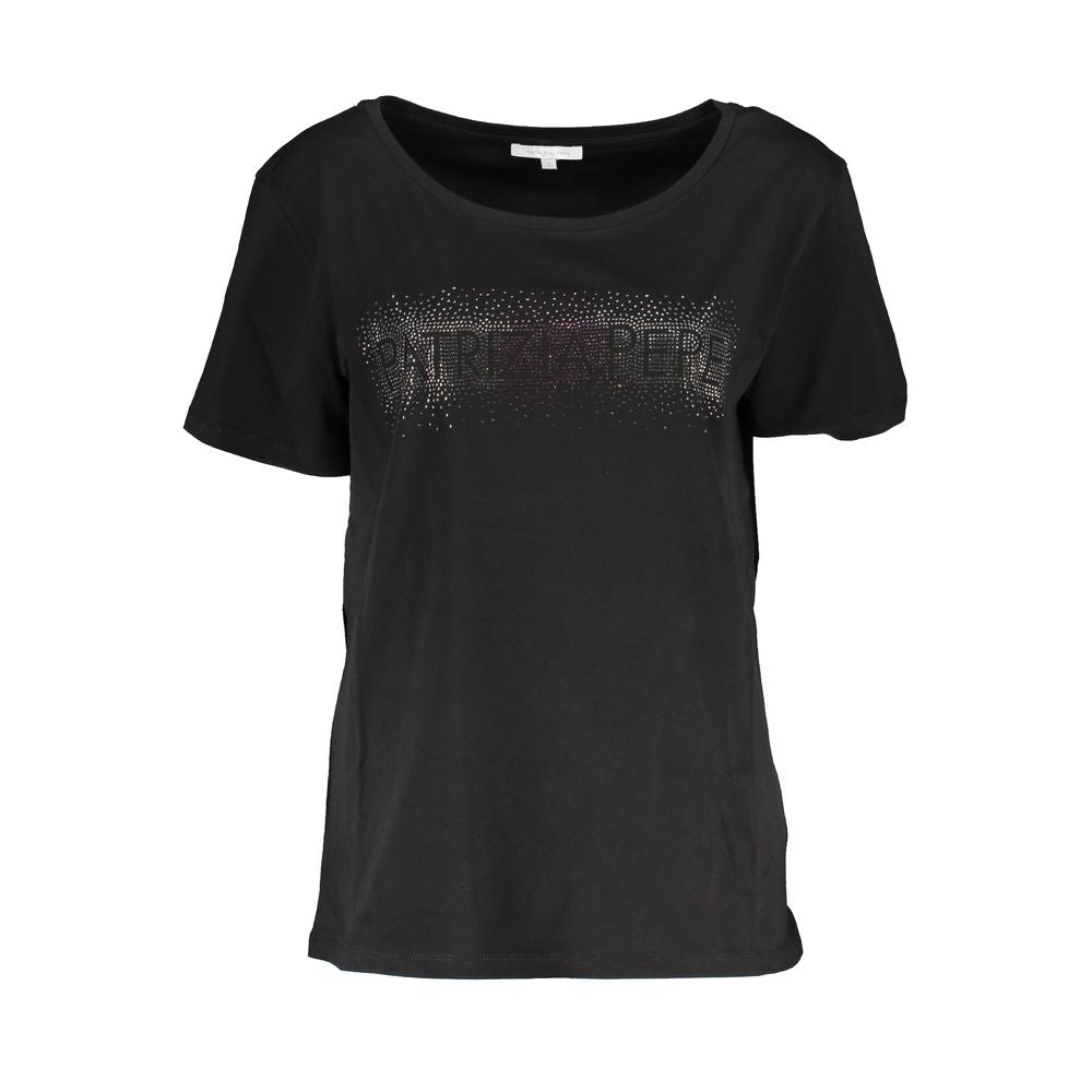 Black Cotton Women T-Shirt-Patrizia Pepe-LabelTerrace.com