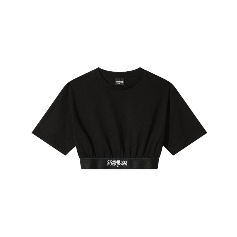 Black Cotton Women T-Shirt-Comme Des Fuckdown-LabelTerrace.com