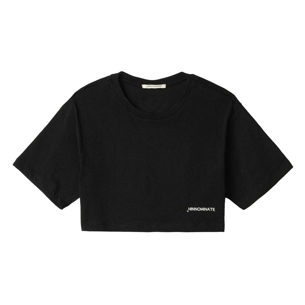 Black Cotton Women T-Shirt-Hinnominate-LabelTerrace.com