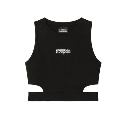 Black Cotton Women Top-Comme Des Fuckdown-LabelTerrace.com