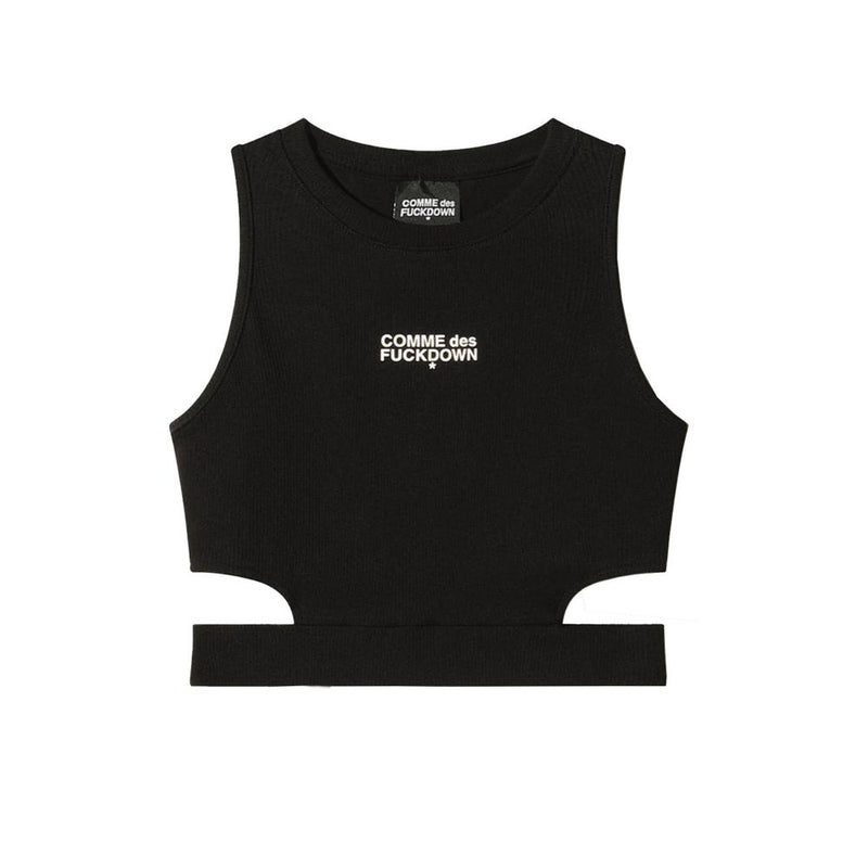 Black Cotton Women Top-Comme Des Fuckdown-LabelTerrace.com