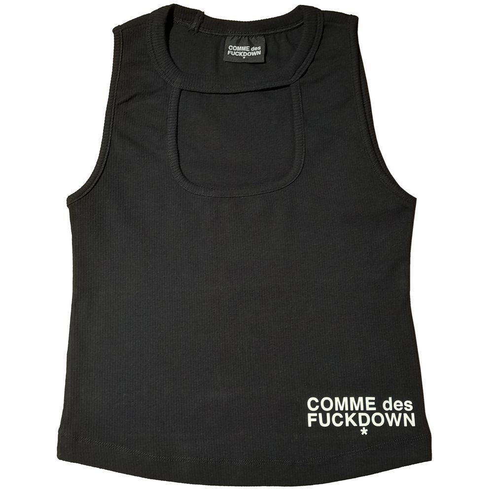 Black Cotton Women Top-Comme Des Fuckdown-LabelTerrace.com