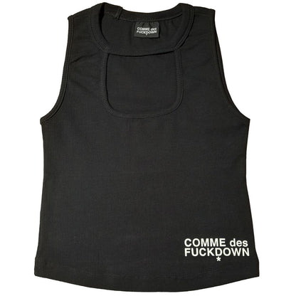 Black Cotton Women Top-Comme Des Fuckdown-LabelTerrace.com