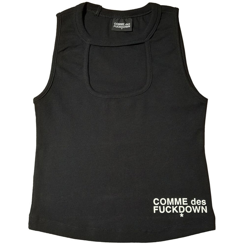 Black Cotton Women Top-Comme Des Fuckdown-LabelTerrace.com