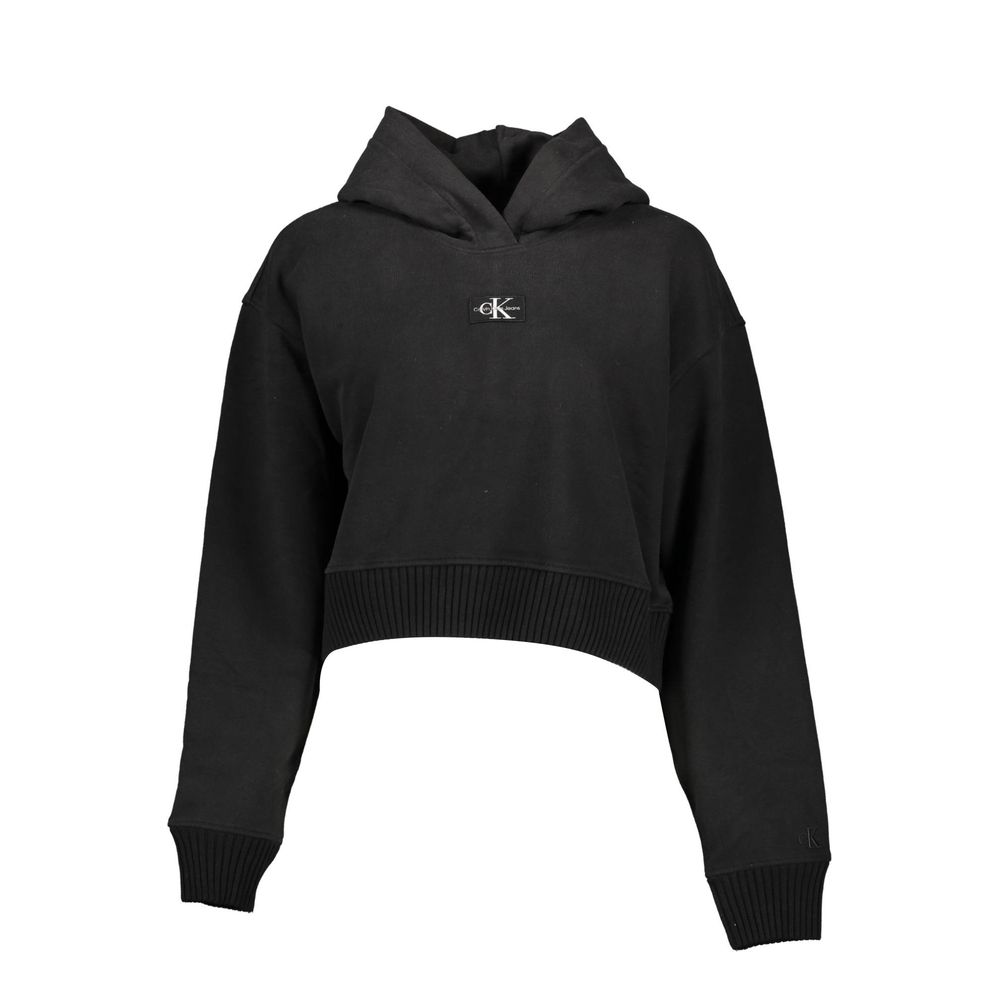 Black Cotton Women's Sweatshirt