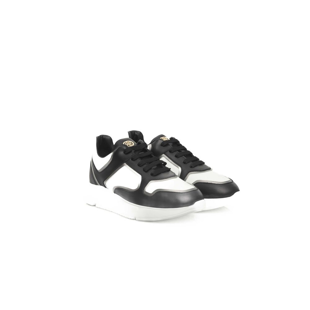 Black Cowhide Women Sneaker-Cerruti 1881-LabelTerrace.com
