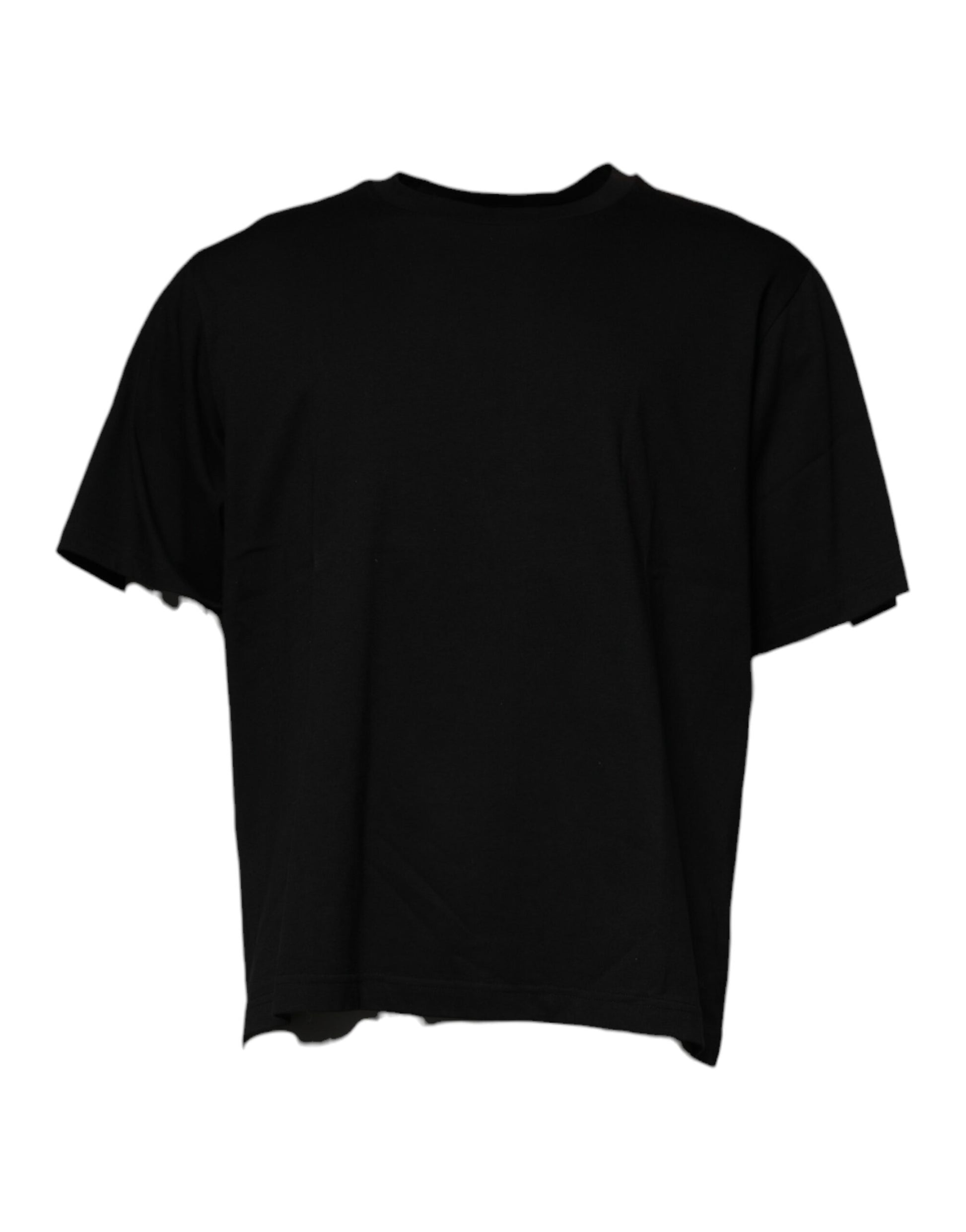 Black Crew Neck Short Sleeve T-shirt-Dolce & Gabbana-LabelTerrace.com
