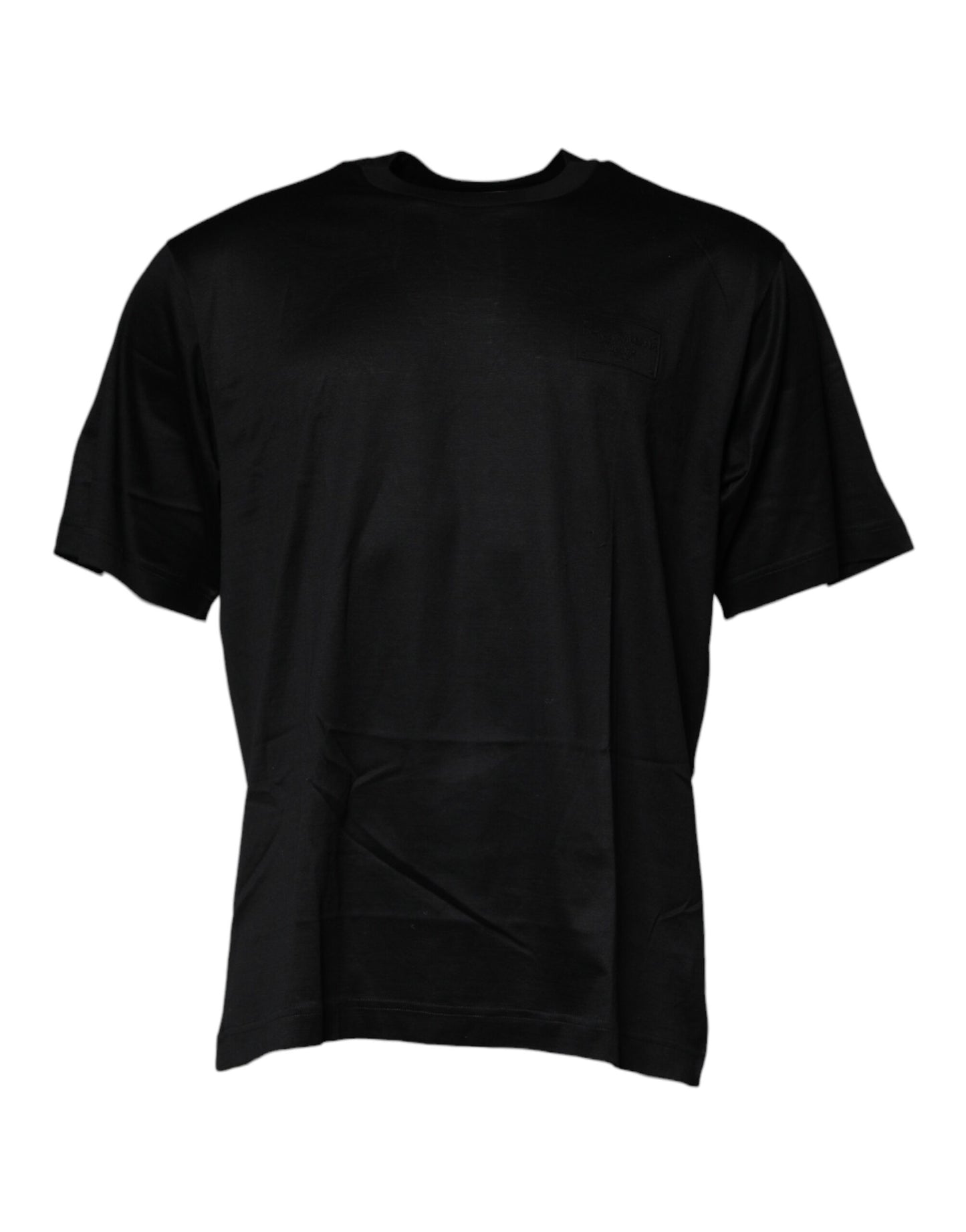 Black Crew Neck Short Sleeve T-shirt-Dolce & Gabbana-LabelTerrace.com