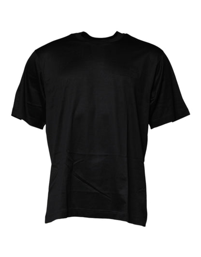 Black Crew Neck Short Sleeve T-shirt-Dolce & Gabbana-LabelTerrace.com